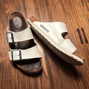 White Arizon Birkenstocks 38